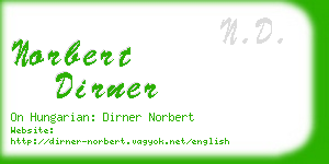norbert dirner business card